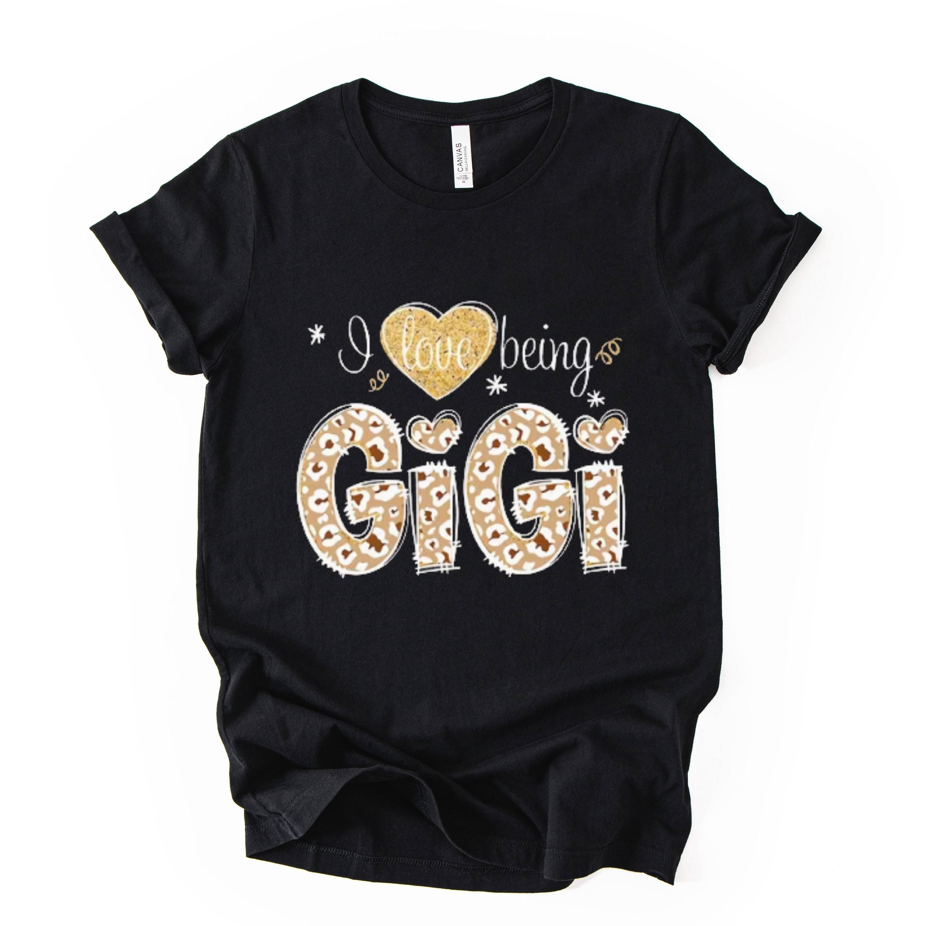 Gigi Leopard Print Shirt, Women's Graphic Tee, Vintage Style Top, Unisex Soft Cotton