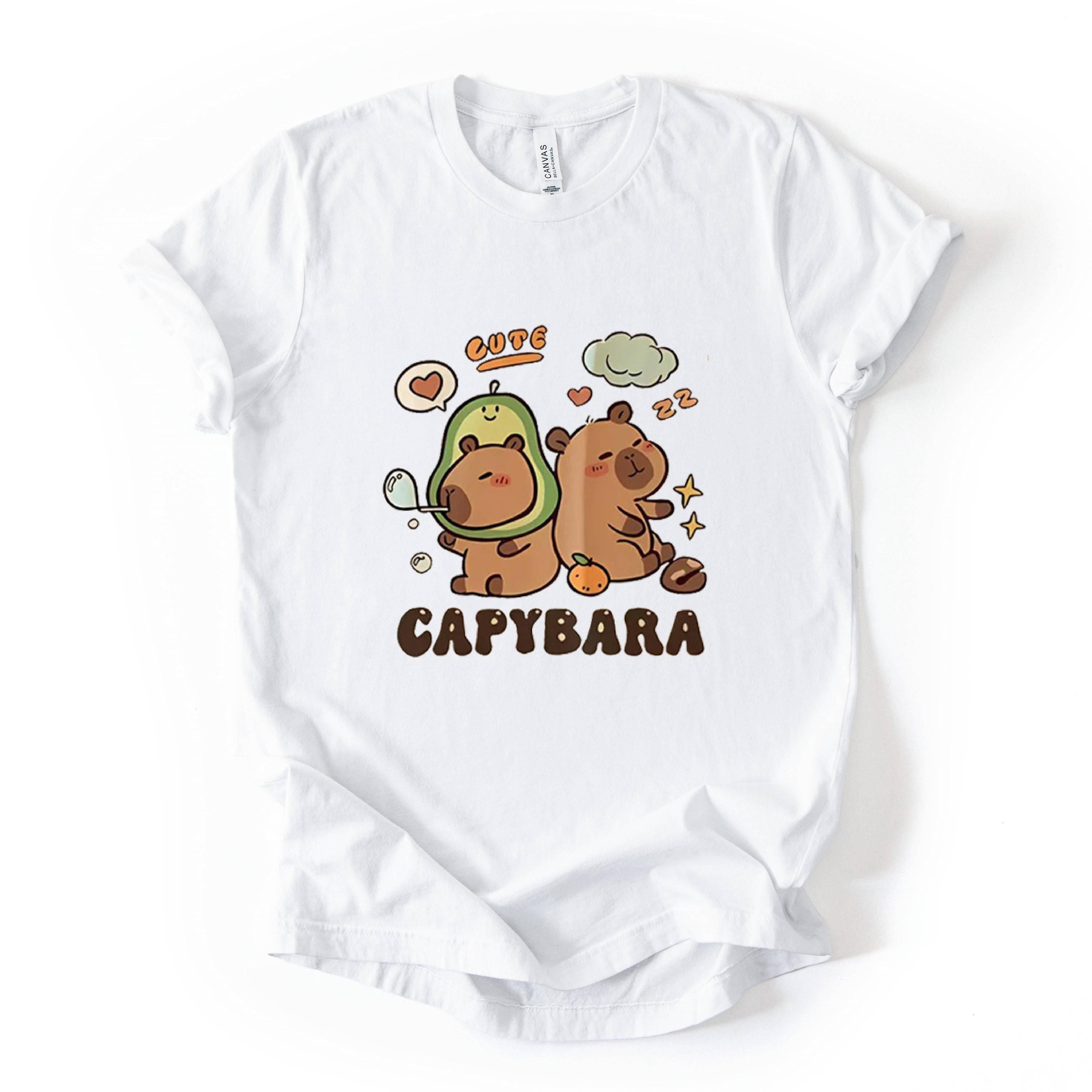 Capybara Graphic Shirt, Kawaii Animal Tee, Unisex Cartoon Top