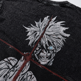 Gojo “Honored One” Washed BlackT-Shirt – Anime Streetwear Graphic Tee