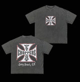 Retro West Coast Choppers Tee: Long Beach Wash T-Shirt