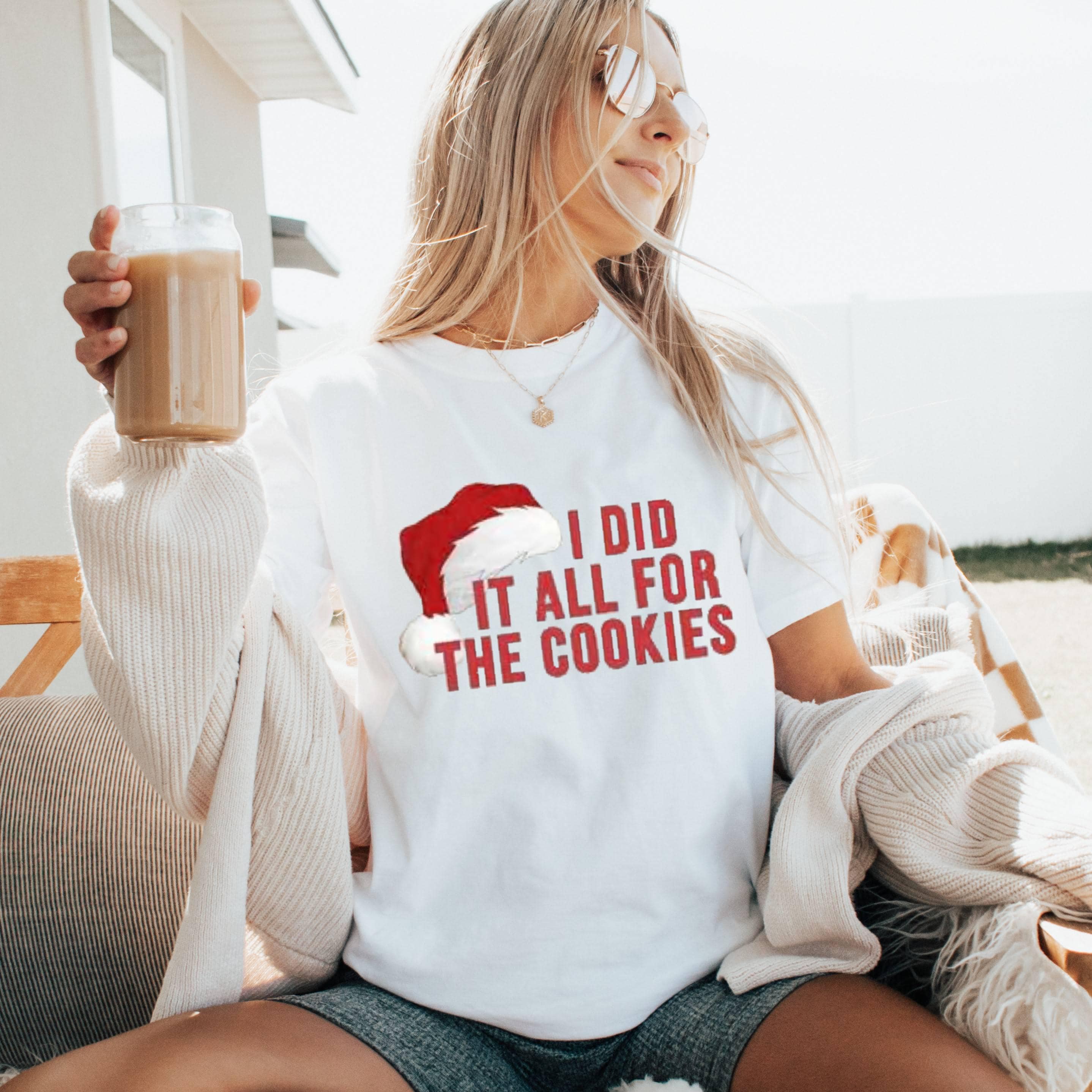 Christmas Cookie Shirt, Funny Holiday Tee, Santa Graphic T Shirt