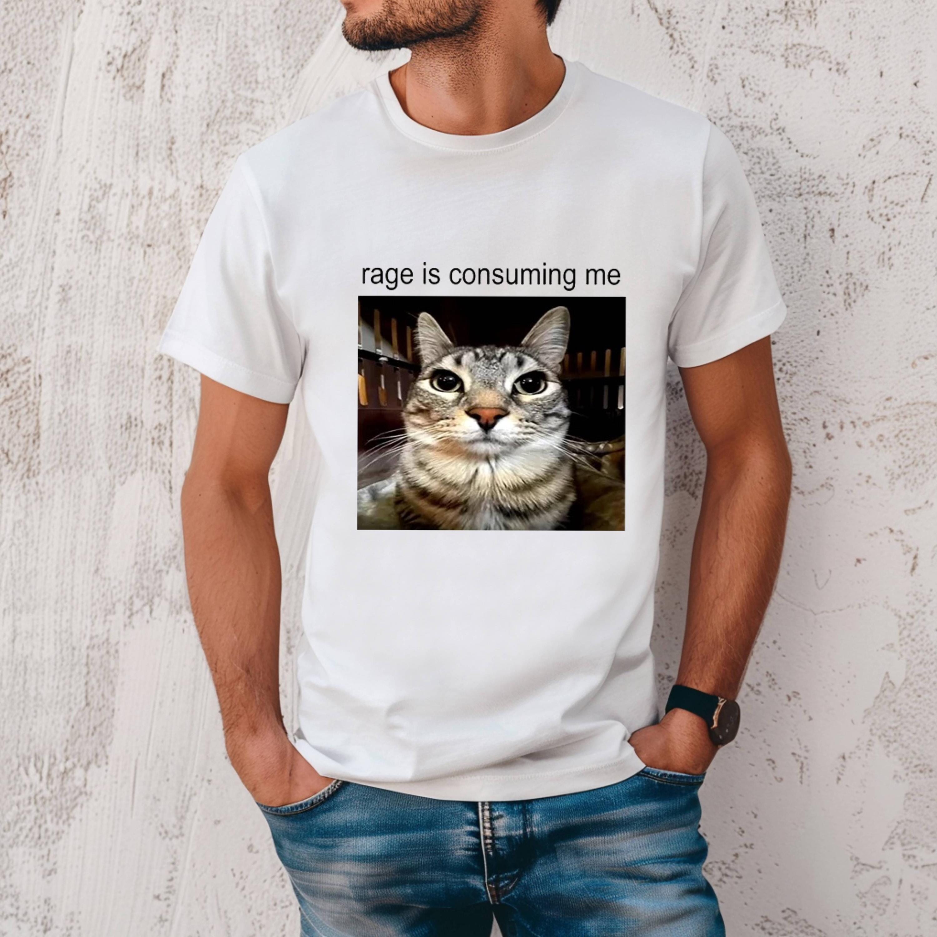 Rage Cat Meme Shirt: Funny Sarcastic Cat Lover Tee