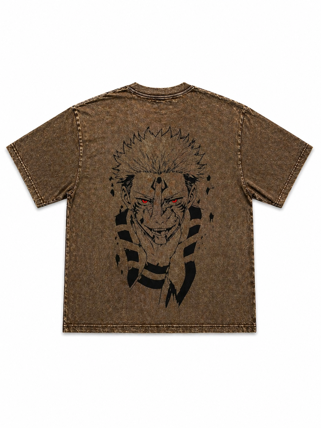 Sukuna Cursed King Vintage Washed T-Shirt – Anime Streetwear Tee