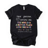 Better Place With You Quote Print Tee Positive Message Graphic