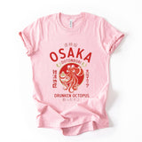 Osaka Octopus Graphic Tee, Japanese Street Art Shirt, Unisex Travel Top
