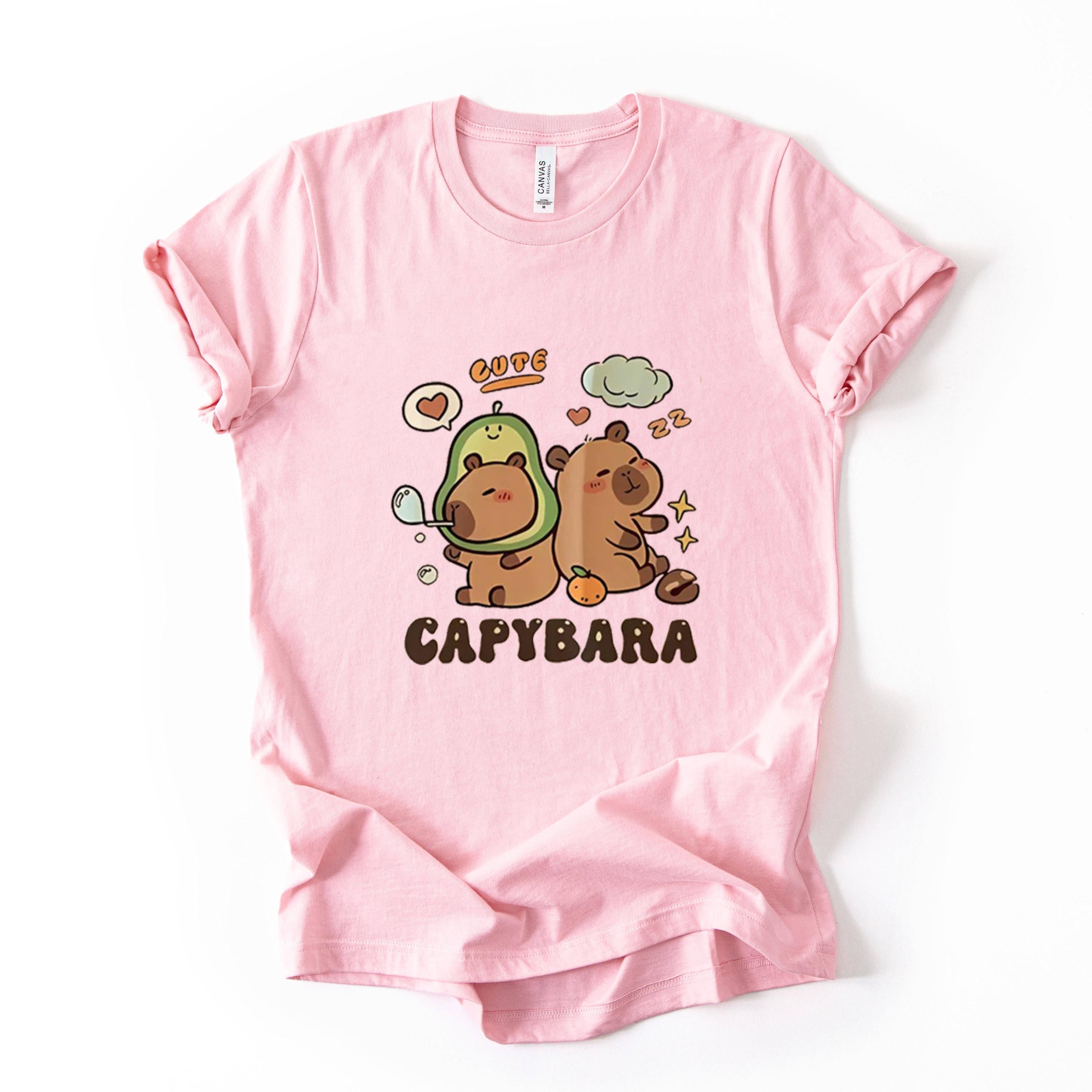 Capybara Graphic Shirt, Kawaii Animal Tee, Unisex Cartoon Top