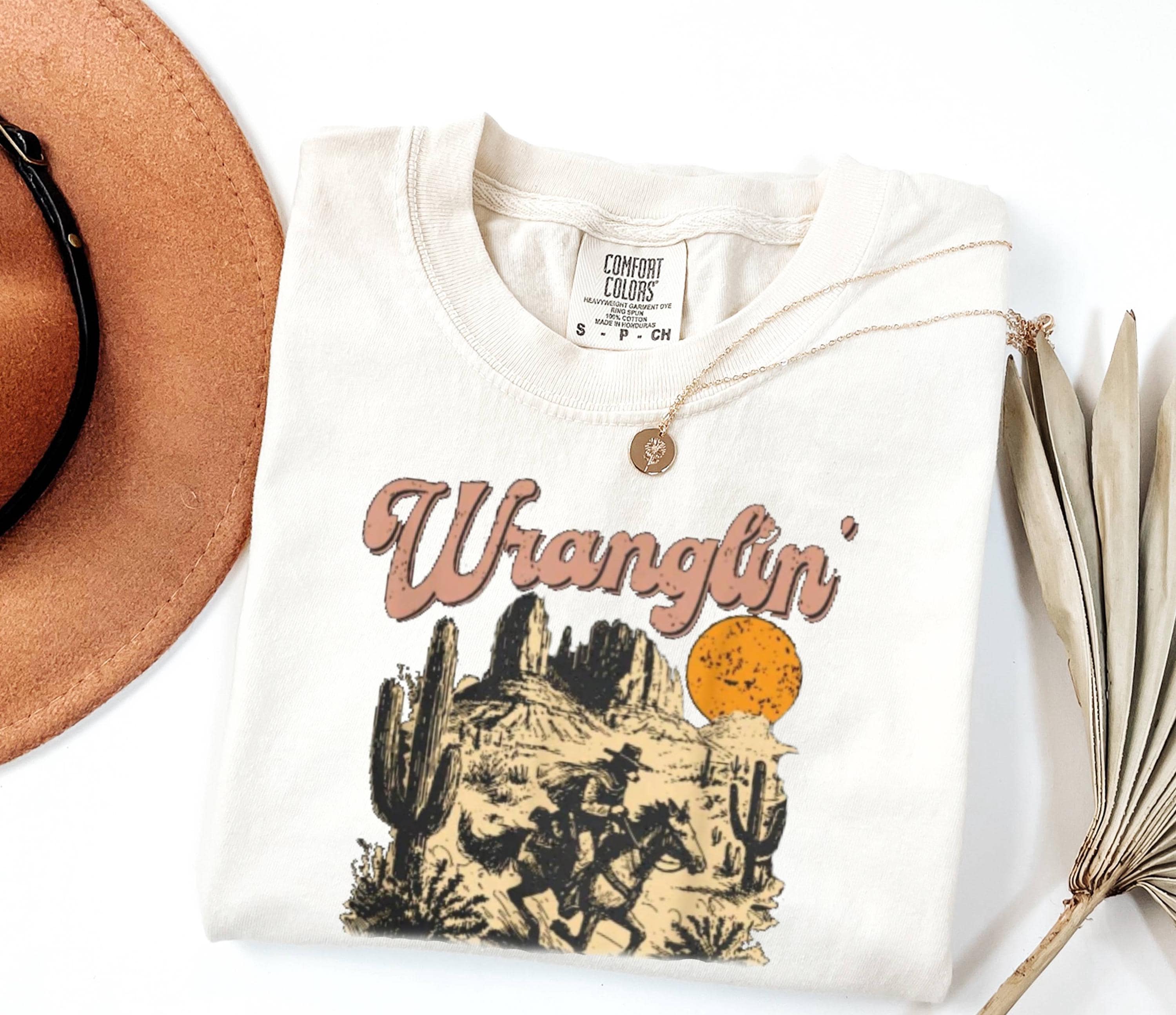 Funny Western Cowboy Shirt: Wranglin' Feral Children Graphic Tee