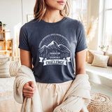 Challenge Mountain Graphic Tee: Inspirational Hiking Shirt