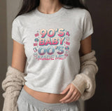 90's Baby 00's Made Me T-Shirt: Retro Y2K Style