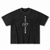 Gojo “Honored One” Washed BlackT-Shirt – Anime Streetwear Graphic Tee