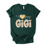 Gigi Leopard Print Shirt, Women's Graphic Tee, Vintage Style Top, Unisex Soft Cotton