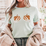 Skeleton Hands Pumpkin Shirt, Funny Spooky Halloween Graphic Tee