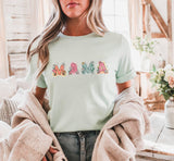 Mama T-Shirt: Floral Design, Ring Spun Cotton