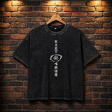 Gojo “Honored One” Washed BlackT-Shirt – Anime Streetwear Graphic Tee