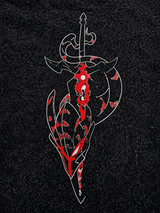 Crimson Blade Washed Tee – Vintage Streetwear Graphic T-Shirt