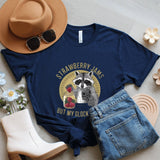 Funny Raccoon Strawberry Jam Graphic Tee: Japanese Meme Shirt