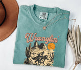 Funny Western Cowboy Shirt: Wranglin' Feral Children Graphic Tee