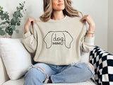 Dog Mom Sweatshirt, Dog Outline Graphic, Pet Lover Gift