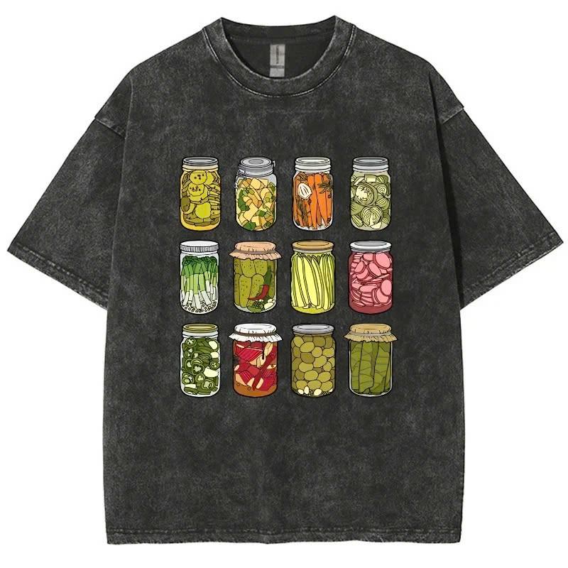 Pickle Jar Graphic Tee: Funny Fermented Food Shirt, Organic Kitchen Lover