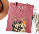 Funny Western Cowboy Shirt: Wranglin' Feral Children Graphic Tee