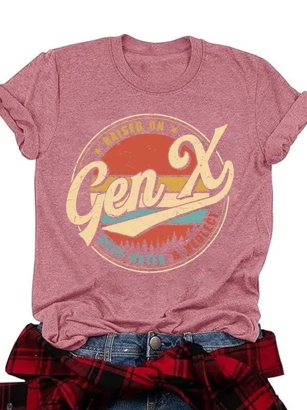 Gen X Crew Neck Tee: Soft Cotton Blend Casual T-Shirt