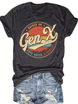 Gen X Crew Neck Tee: Soft Cotton Blend Casual T-Shirt