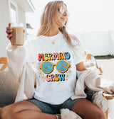 Mermaid Crew T-Shirt: Retro Beach Lover Tee