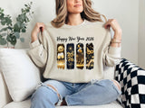 Happy New Year 2026 Sweatshirt, Holiday Outfit Top, Festive Graphic Crewneck