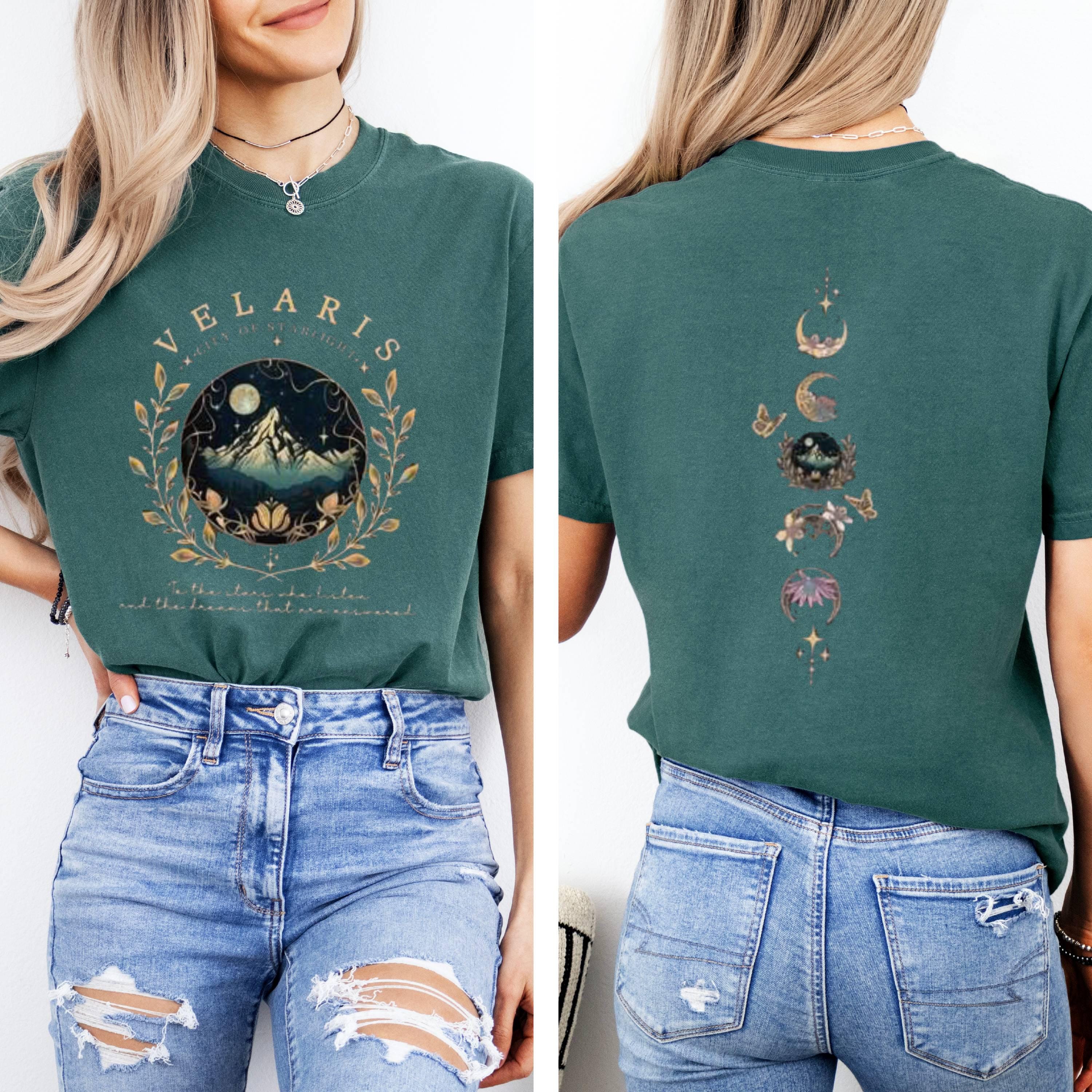 Velaris Mountain Moon Graphic Tee: Night Court Bookish Shirt