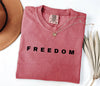 Freedom Graphic Tee, Minimalist Quote Shirt, Casual Unisex T Shirt