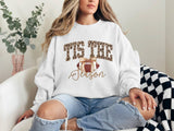 Tis The Season Football Sweatshirt, Leopard Print Game Day Pullover