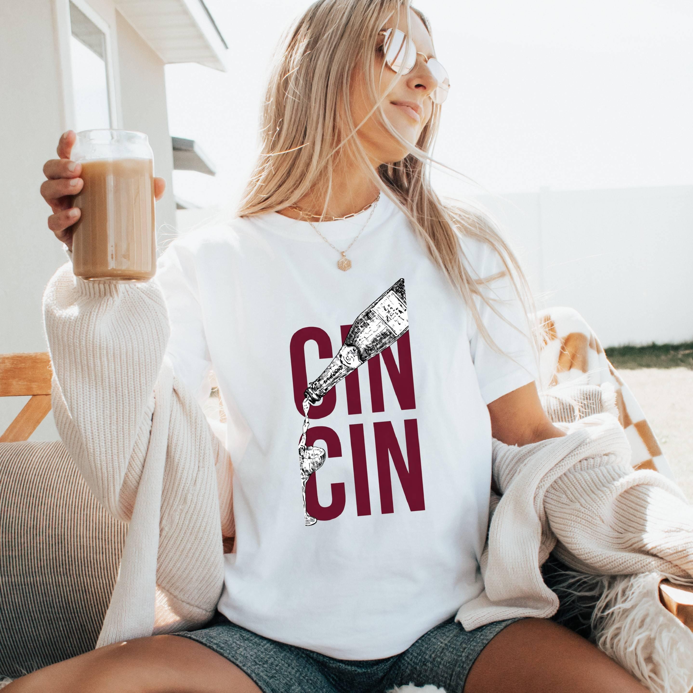 Cin Cin Graphic T-Shirt, Italian Toast Quote Unisex Cotton Tee
