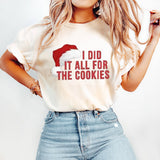 Christmas Cookie Shirt, Funny Holiday Tee, Santa Graphic T Shirt