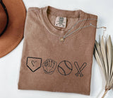 Baseball Icons Shirt, Minimalist Sports Graphic Tee