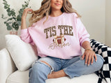 Tis The Season Football Sweatshirt, Leopard Print Game Day Pullover