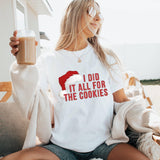 Christmas Cookie Shirt, Funny Holiday Tee, Santa Graphic T Shirt