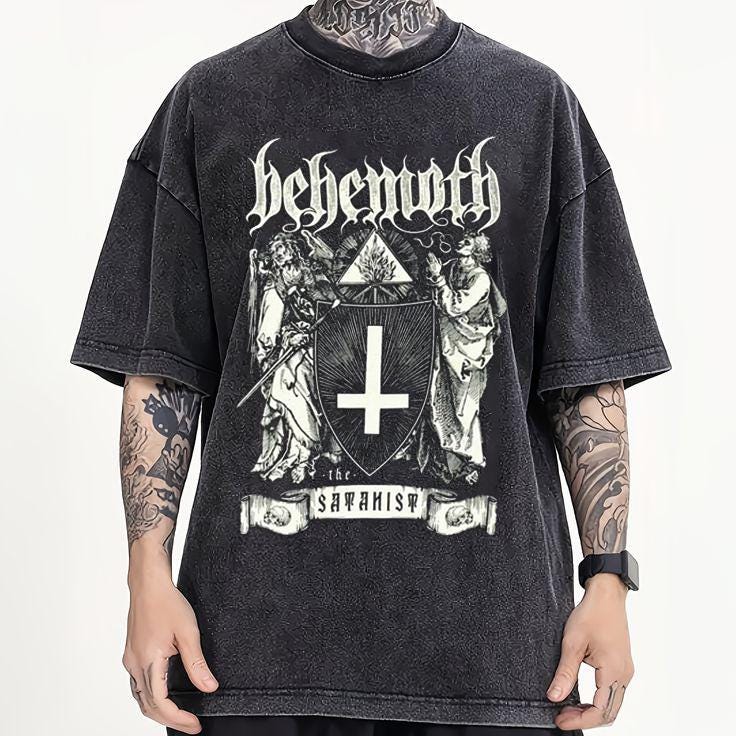 Behemoth Band Tee: Retro Wash, Classic Streetwear Style