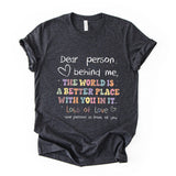 Better Place With You Quote Print Tee Positive Message Graphic