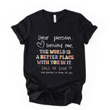Better Place With You Quote Print Tee Positive Message Graphic