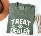 Treat Dealer Dog Lover Graphic Tee, Funny Pet Owner Shirt